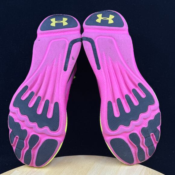 Under Armour Women's Speedform Apollo Pink/Green Running Sneakers Size 10 - Picture 10 of 10